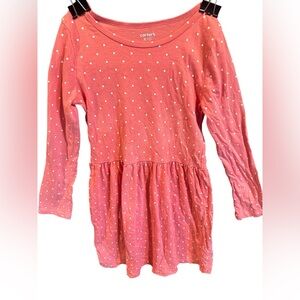 Like New Carters Pink with White Polka Dot Dress - Size 6/6A